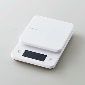 【あす楽】エレコム キッチンスケール デジタルスケール 計量器 はかり 最大3kg 0.5g単位 バックライト付き ホワイト
