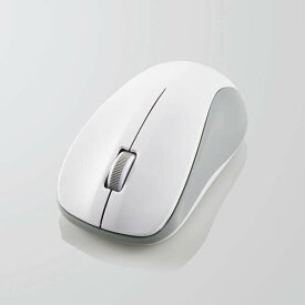 エレコム ワイヤレスマウス Bluetooth 3ボタン 抗菌 静音 軽量 IR LED Mサイズ ホワイト