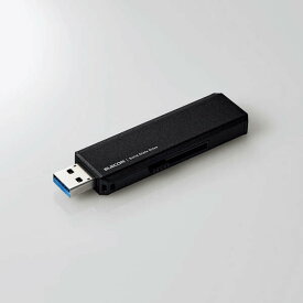 エレコム SSD 外付け 500GB USB3.2 Gen2 読出最大600MB/秒 超小型 スライド式 高速 耐衝撃 Type C ×1 USB A ×1 ブラック