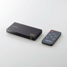 【あす楽】エレコム HDMI 切替器 3入力1出力 8K 60Hz 4K 120Hz HDMI2.1 手動 / 自動 切り替え器 リモコン付き セレクター ブラック