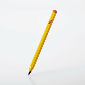 【あす楽】エレコム iPad用 タッチペン スタイラスペン 充電式 USB Type-C 充電 傾き感知 誤作動防止 磁気吸着 ペン先2mm スリム 六角鉛筆型 ペン先交換可 イエロー