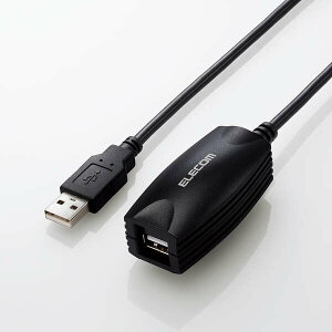 y[zGR USBP[u R[h 5m USB 2.0 ( USB-A IX - USB-A X ) ő20m܂Őڑ ubN
