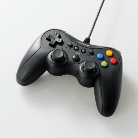 【即納】エレコム ゲームパッド PC コントローラー USB接続 Xinput PS系ボタン配置 FPS仕様 13ボタン 高耐久ボタン 軽量 スティックカバー交換 公式大会使用可 ブラック