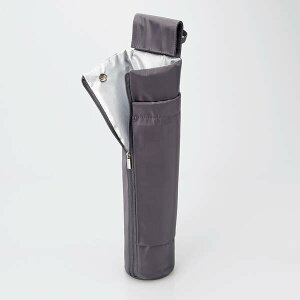 【即納】エレコム ヘアアイロン ケース 収納 ポーチ 耐熱 温度250度 吊り下げ ストラップ付 コード収納ポケット付 スタンド ホルダー 旅行 グレー