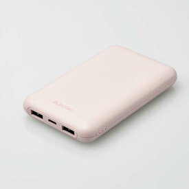 【あす楽】エレコム モバイルバッテリー 10000mAh 大容量 軽量 小型 PD 最大20W 入出力( USB Type C ×1) 出力( USB A ×2) 【 iPad iPhone Android 各種対応 】 ピンク