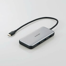 【あす楽】エレコム USB Type C ドッキングステーション ハブ 5-in-1 PD 85W出力 USB-C ×1 USB-A ×3 HDMI ×1 【 Windows 11 10 macOS iPadOS 対応 】 シルバー