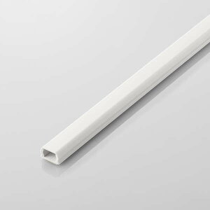 【即納】エレコム 配線カバー 壁用 モール (長さ1m×幅16mm) フラット 設置用テープ付き 【 φ7.7mm以下の LANケーブル / 電源コード / アンテナケーブル 各種対応 】 ホワイト