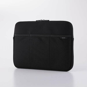 【即納】エレコム パソコンケース 14インチ メッシュポケット×3 撥水 薄型 耐衝撃 ダブルファスナー 【 MacBook Air / Pro Dell HP Lenovo など ~14インチ 】 ブラック