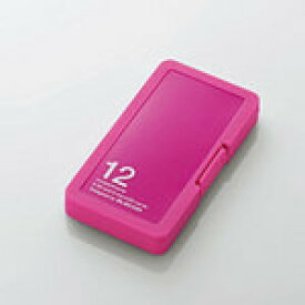 エレコム SD/microSDカードケース(プラスチックタイプ)[SDメモリーカード6枚、microSDメモリーカード6枚収納] CMC-SDCPP12シリーズ ピンク CMC-SDCPP12PN [CMC-SDCPP12PN]|| ELECOM