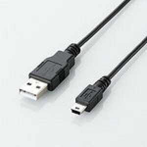 �G���R�� �G�RUSB2.0�P�[�u���iA - mini-B�^�C�v�j[�u���b�N] 5.0m U2C-JM50BK [U2C-JM50BK]|| ELECOM