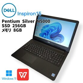 【中古ノート】DELL Inspriron15 / ノートパソコン / Pentium Silver N5000 / メモリ8GB / SSD 256GB / Windows 11 / WPS Office2