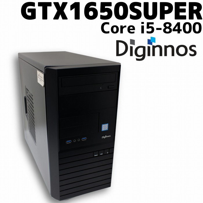 【中古ゲーミングPC】ドスパラ Diginnos GeForce GTX1650 SUPER Corei5-8400 16GB  SSD 500GB HDD 1TB Windows11 PCとパーツのパソどん