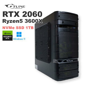 【中古ゲーミングPC】mouse G-TUNE / GeForce RTX 2060 / Ryzen5 3600X / 16GB / NVMe SSD 1TB / Windows11