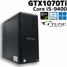 【中古ゲーミングPC】mouse G-Tune / GeFore GTX 1070Ti / Core i5-9400 / SSD 512GB + HDD 1TB / Windows11