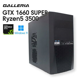 【中古ゲーミングPC】 ドスパラ GALLERIA / GeForce GTX1660 SUPER / Ryzen5 3500 / 16GB / NVMe SSD 500GB + HDD 1TB / Windows11