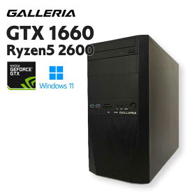 【中古ゲーミングPC】ドスパラ GALLERIA / GeForce GTX 1660 / Ryzen5 2600 / 16GB / SSD 500GB / Windows11