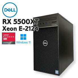 【中古ゲーミングPC】DELL Precision / Radeon RX 5500XT / Xeon E-2124 / 16GB / SSD 512GB / Windows11
