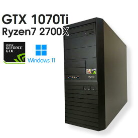 【中古ゲーミングPC】ドスパラ / GeForce GTX 1070 Ti / Ryzen7 2700X / 16GB / SSD 512GB / Windows11