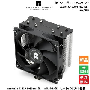 �T�[�}�����C�g CPU�N�[���[ 120mm�t�@�� LGA115X/1200/1700/1851 AM4/AM5 AX120-R-SE THERMALRIGHT Assassin X 120 Refined SE �u���b�N �q�[�g�p�C�v4�{����