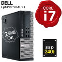 【当店人気ランキング受賞 ロングセラー商品】2画面 Core i7 16GB 大容量 SSD Wi-Fi 無線LAN オフィスソフト Windows10 Pro 小型 高速 DELL OptiPlex 9020 SFF すぐ使える デル デスクトップ PC 安い お買い得【中古パソコン】保証付き 安心サポート 整備済み