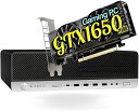 中古パソコン ゲーミングPC 高速 Core i7 / Wi-Fi 無線LAN / メモリ 16GB 新品 大型 SSD 512GB HP EliteDesk 800 G3 SF 小型 デスクトップ パソコン 動画編集にも / 強力 nVIDIA geforce GTX 1650 グラフィックボード搭載 おすすめ ゲーム コスパ安心サポート 整備済み