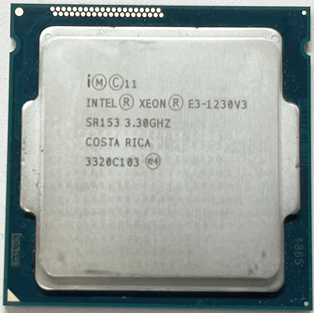 ＼＼デスクトップ用交換CPU Xeon ／／ 中古 PCパーツ ■ CPU ■ Intel XEON E3-1230 v3 ■ 第4世代(Haswell) ■ 3.3GHz (8MB/ 5 GT/s/ FCLGA1150) ■デスクトップ・ワークステーション・サーバー用