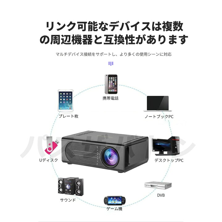 楽天市場】プロジェクター 4K対応 小型 家庭用 本体 高輝 安い 高画質 