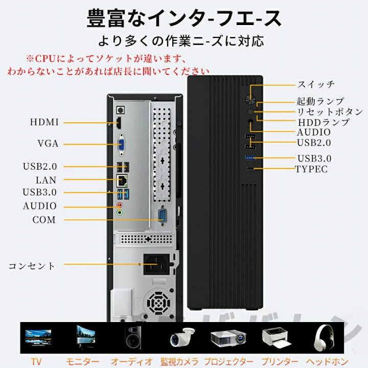 楽天市場】【2025新発売+レビュー特典+3年保証】デスクトップパソコン 