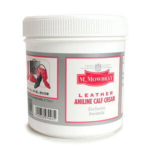 【500円OFFクーポン】エム.モゥブレィ アニリンカーフ クリーム Lサイズ 500ml 2021(M.MOWBRAY ANILINE CALF CREAM モウブレイ 革靴 バッグ レザー Leather ブーツ お手入れ イタリア シューケア)【送料無
