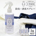【100円OFFクーポン】3本セット UーPARM 防臭・消臭スプレー 250ml×3（ゆうぱあむ メンズ 消臭 衣類用消臭剤 デオドラントスプレー 汗臭 ワキガ臭 体臭対策 加齢臭 ミドル脂臭 ）【送料無料 ポイント5倍】【7/16】【海外×】