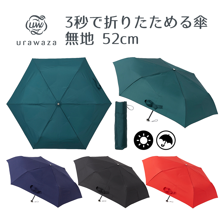 折りたたみ傘 urawaza ３秒で折りたためる傘 街並み4,620円 遮光晴雨兼用折りたたみ傘