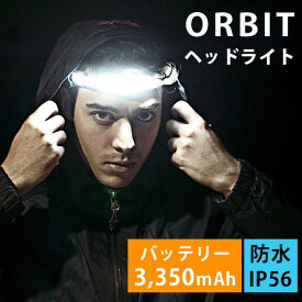 【1000円OFFクーポン】オービット ヘッドライト ハーキンス LEDライト 180度照射 最大100時間（hurkins ORBIT 照明 夜間 散策 工事現場 夜道 キャンプ ランニング 防犯 クラウドファンディング）【送料無料 ポイント2倍】【5月7迄】【ASU】【海外×】