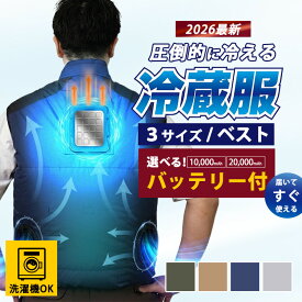 【在庫限り★選べるバッテリーセット】2026 サンコー 圧倒的に冷える 冷蔵服 ベスト（THANKO 冷蔵服 2026 ベスト 空調作業服 ペルチェ 冷却プレート 扇風機 ハイブリッド マイナス19度 遮熱 チタン 強風 PD 工事現場 サマーセール）【送料無料】【海外×】
