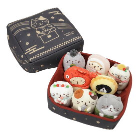 おせちBOX　おせち　お正月　新年　新春　お年玉　福来たる　ぬいぐるみ　マスコット　おもしろグッズ　食べられないおせち　かわいい　ギフト　お重　ねこ　ネコ　キャラクター　ふくふくにゃんこ　ハピンズ