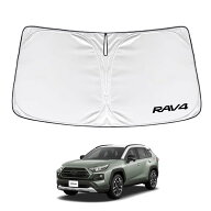 RAV4 XA50系 専用設計 サンシェード フロントガラス用 ロゴ付き 日焼け防止 断熱 UVカット 紫外線カット …