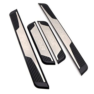 FOR �v�W���[ 3008/3008GT Peugeot 2017-2023�ɓK�p�A�E�^�[ �h�A �X�J�b�t�v���[�g �X�e�b�v�K�[�h �K�[�j�b�V�� �~�� �v���e�N�^�[ �h�A �V�� �K�[�h �v���X�`�b�N�{�X�e�����X�X�`�[��4�{�J�o�[ ��