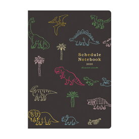 手帳 ダイナソー 恐竜 A5 10月始まり 2026 スケジュール帳 マンスリー おまけシール付き ミシン目メモ Todoリスト 罫線 世界の珍動物 学校 職場 塾 子供 大人 ギフト プレゼント H210mm×W148mm×D5mm 秋