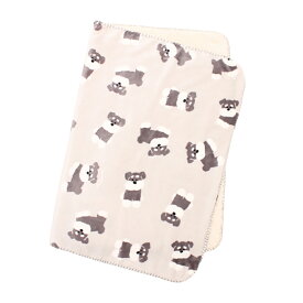 シュナウザー柄 ひざ掛け 膝掛け ひざかけ ブランケット 裏ボア シープボア フランネル かわいい おしゃれ 子供 大人 学校 職場 自宅 車内 旅行 誕生日 ギフト プレゼント グレー 縦700×横1000mm