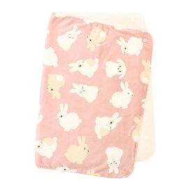 ウサギ柄 ひざ掛け 膝掛け ひざかけ ブランケット 裏ボア シープボア フランネル かわいい おしゃれ 子供 大人 学校 職場 自宅 車内 旅行 誕生日 ギフト プレゼント ピンク 縦700×横1000mm