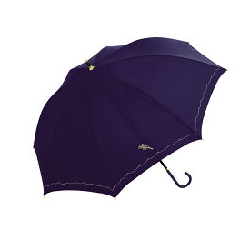 日傘 長傘 傘 暑さ対策 雨対策 50CM晴雨兼用長傘_チューリップスワッグ ネイビー