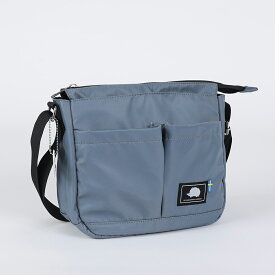 【スカンジナビアンフォレスト】ショルダーバッグ 通学バッグ 大容量 軽量 撥水 多ポケット ナイロン 通学 旅行 おしゃれ かわいい ブルー