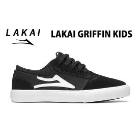 LAKAI GRIFFIN KIDS BLACK/WHITE SUEDE ラカイ グリフィン キッズ スケートボード シューズ ジュニア 子供 スエード