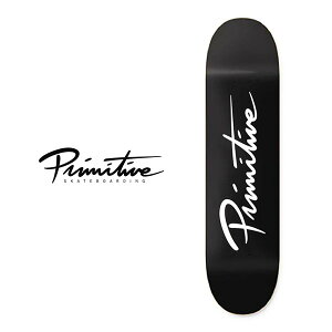 PRIMITIVE NUEVO SCRIPT CORE BLACK/WHITE 7.375 X 28.5 WB12.25�� �v���~�e�B�u SKATEBOARD SK8 DECK �X�P�[�g�{�[�h �X�P�{�[ �f�b�L �X�g���[�g �p�[�N