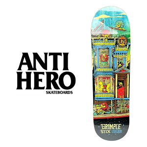 ANTIHERO GRIMPLESTIX 'VICTORIANS' KANFOUSH 8.75 �A���`�q�[���[ �A���^�C�q�[���[ SKATEBOARD SK8 DECK �X�P�[�g�{�[�h �X�P�{�[ �f�b�L �X�g���[�g �p�[�N