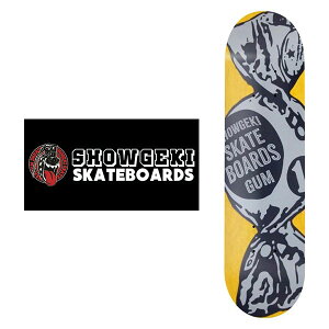 SHOWGEKI SKATEBOARDS GUM DROPS YELLOW KIDS 6.875" x 26.125" ショウゲキ スケートボード スケート デッキ キッズ Kids SKATE DECK SK8 スケボー 板 ストリート パーク FLAKE フレイク