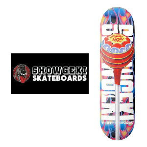 SHOWGEKI SKATEBOARDS LOLLIPOP FIRE PATTERN KIDS 6.875" x 26.125" ショウゲキ スケートボード スケート デッキ キッズ Kids SKATE DECK SK8 スケボー 板 ストリート パーク FLAKE フレイク