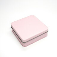 クッキー缶 可愛い おしゃれ ギフト かわいい ポップ缶 スクエア (サクラ) 122×122×H42mm 24個入 キャ…