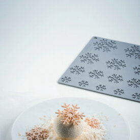 Pavoni シリコン型 スノーフレーク 12取 300×200 1枚入 パボーニシリコン型 シリコンモールド チュイール型 ラングドシャ型 チョコレート型 ムース型 KPP016-1