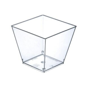 デザートカップ 65角(無地) 100枚入 プリン 容器 プリン型 スイーツ デザートカップ ゼリーカップ FGP015-100 ハロウィン