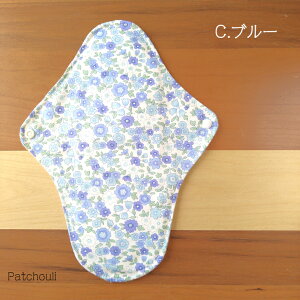 リトルフラワー 布ナプキン Mサイズ(25cm)1枚  布ナプ 無漂白 無蛍光 フランネル 温活 妊活 冷え取り 冷え性 敏感肌 おりもの 防水 生理 尿漏れ 普通の日 昼用 可愛い かわいい Patchouli パチ